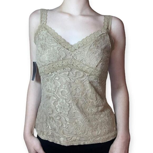 Valerie Stevens new with tags y2k lace beige cami tank - Picture 1 of 8